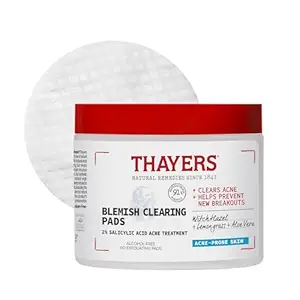 Thayers Blemish Clearing Acne Pads, Salicylic Acid Acne Treatment for Face